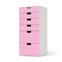 Klebefolie für Möbel Pink Light - IKEA Stuva Kommode - 6 Schubladen  - weiss