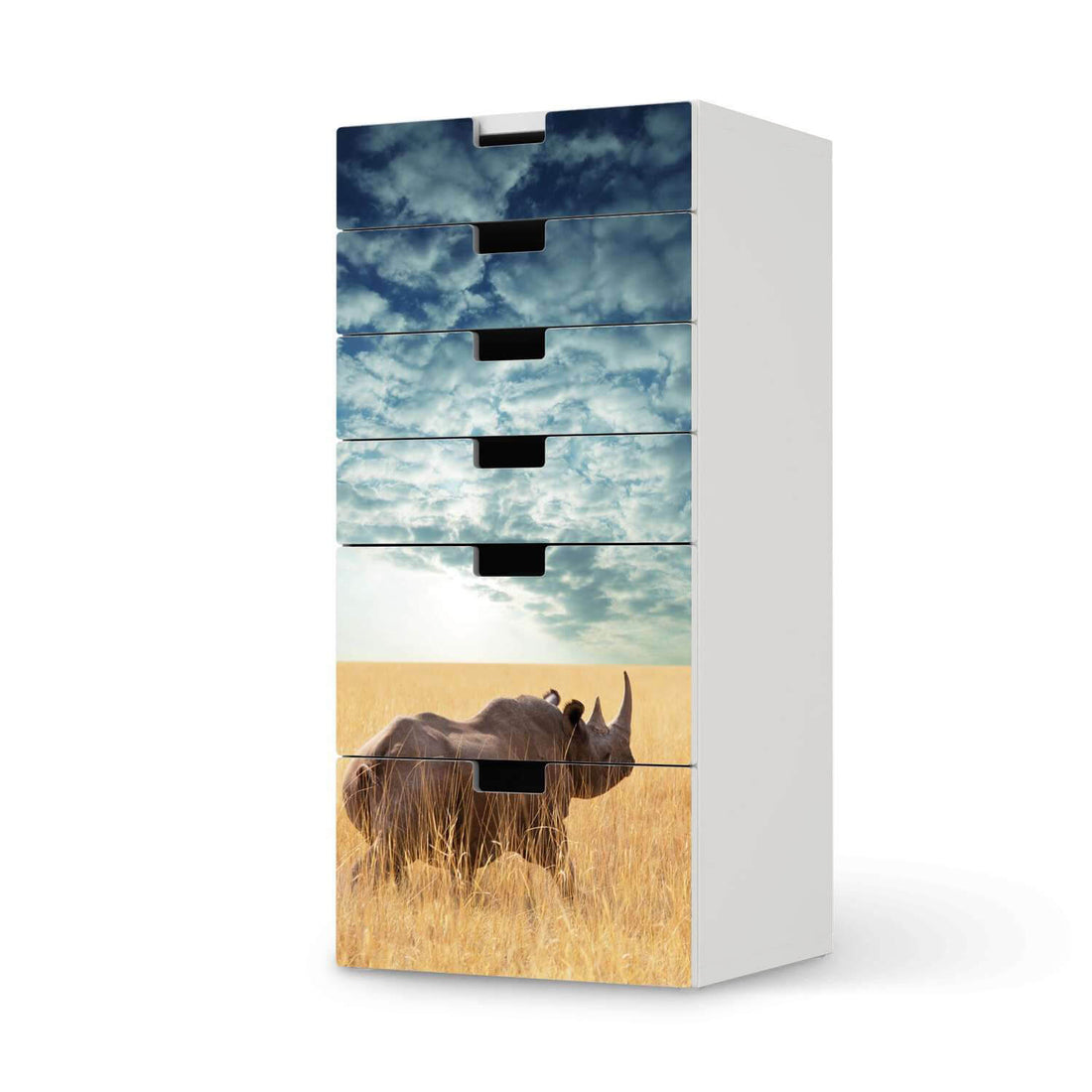 Klebefolie für Möbel Rhino - IKEA Stuva Kommode - 6 Schubladen  - weiss