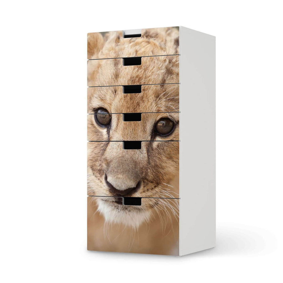 Klebefolie für Möbel Simba - IKEA Stuva Kommode - 6 Schubladen  - weiss