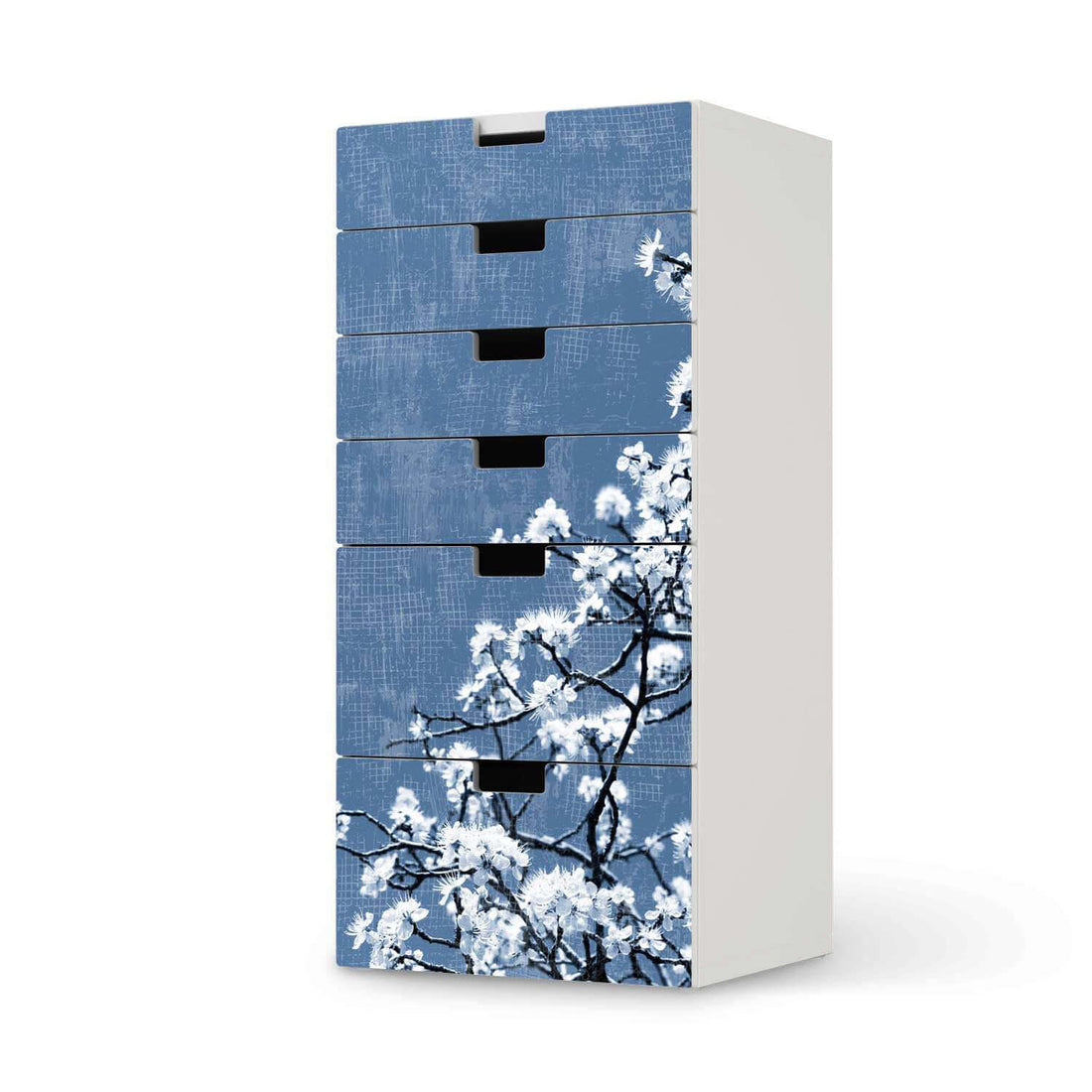 Klebefolie für Möbel Spring Tree - IKEA Stuva Kommode - 6 Schubladen  - weiss