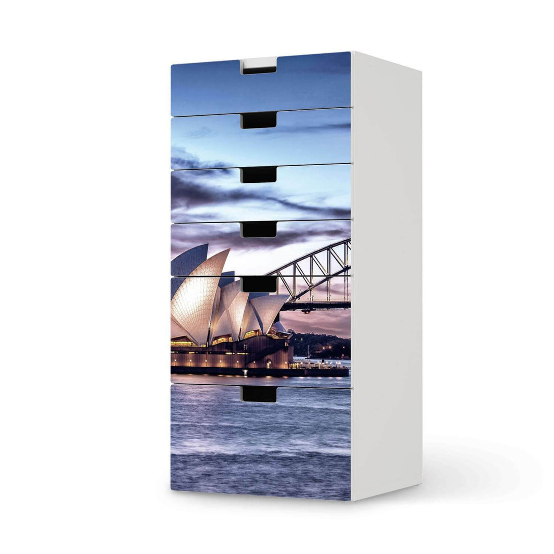 Klebefolie für Möbel Sydney - IKEA Stuva Kommode - 6 Schubladen  - weiss
