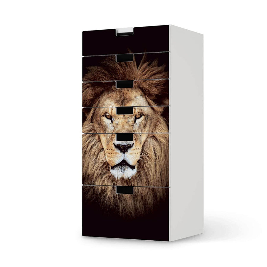 Klebefolie für Möbel Wild Eyes - IKEA Stuva Kommode - 6 Schubladen  - weiss