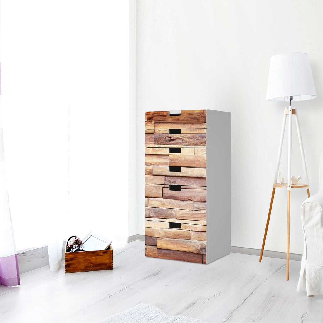 Klebefolie für Möbel Artwood - IKEA Stuva Kommode - 6 Schubladen - Wohnzimmer
