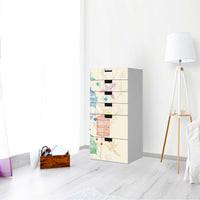 Klebefolie für Möbel Birdcage - IKEA Stuva Kommode - 6 Schubladen - Wohnzimmer