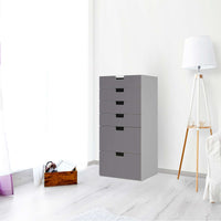 Klebefolie für Möbel Grau Light - IKEA Stuva Kommode - 6 Schubladen - Wohnzimmer