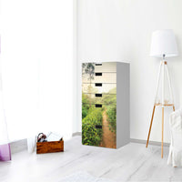Klebefolie für Möbel Green Tea Fields - IKEA Stuva Kommode - 6 Schubladen - Wohnzimmer