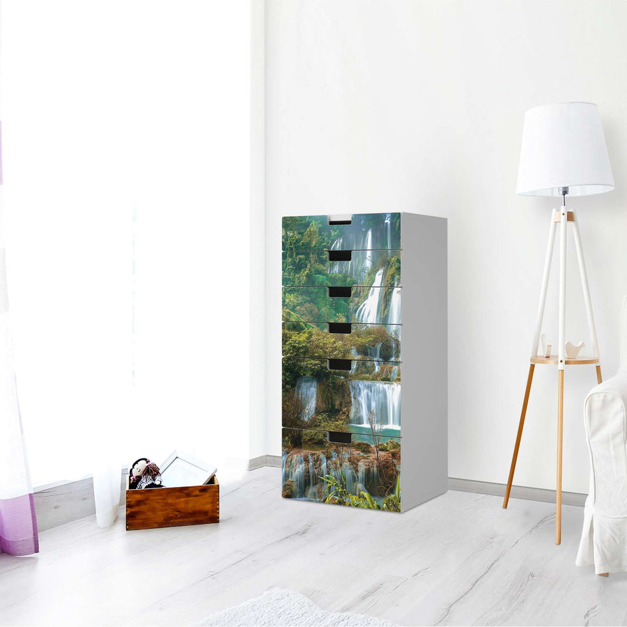 Klebefolie für Möbel Rainforest - IKEA Stuva Kommode - 6 Schubladen - Wohnzimmer