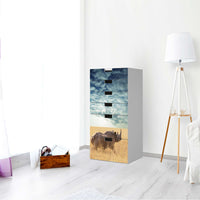 Klebefolie für Möbel Rhino - IKEA Stuva Kommode - 6 Schubladen - Wohnzimmer