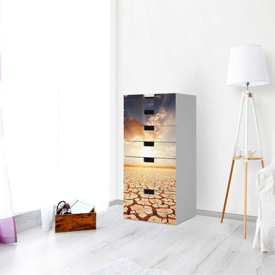 Klebefolie für Möbel Savanne - IKEA Stuva Kommode - 6 Schubladen - Wohnzimmer