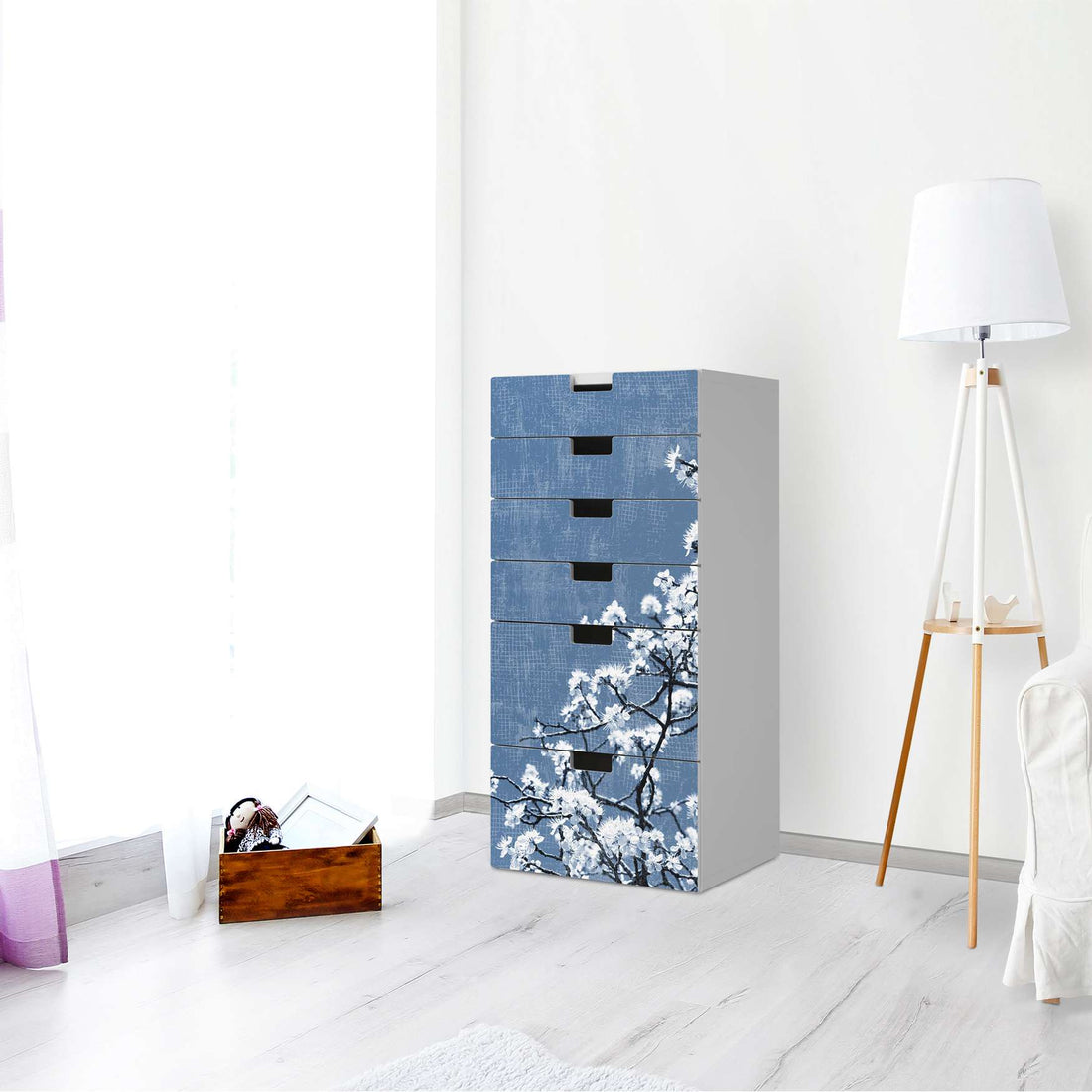 Klebefolie für Möbel Spring Tree - IKEA Stuva Kommode - 6 Schubladen - Wohnzimmer