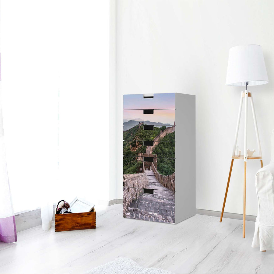 Klebefolie für Möbel The Great Wall - IKEA Stuva Kommode - 6 Schubladen - Wohnzimmer