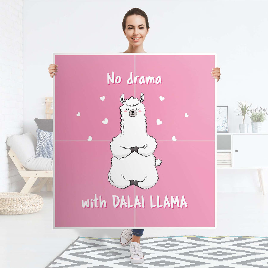Klebefolie für Schränke Dalai Llama - IKEA Besta Schrank Quadratisch 4 Türen - Folie