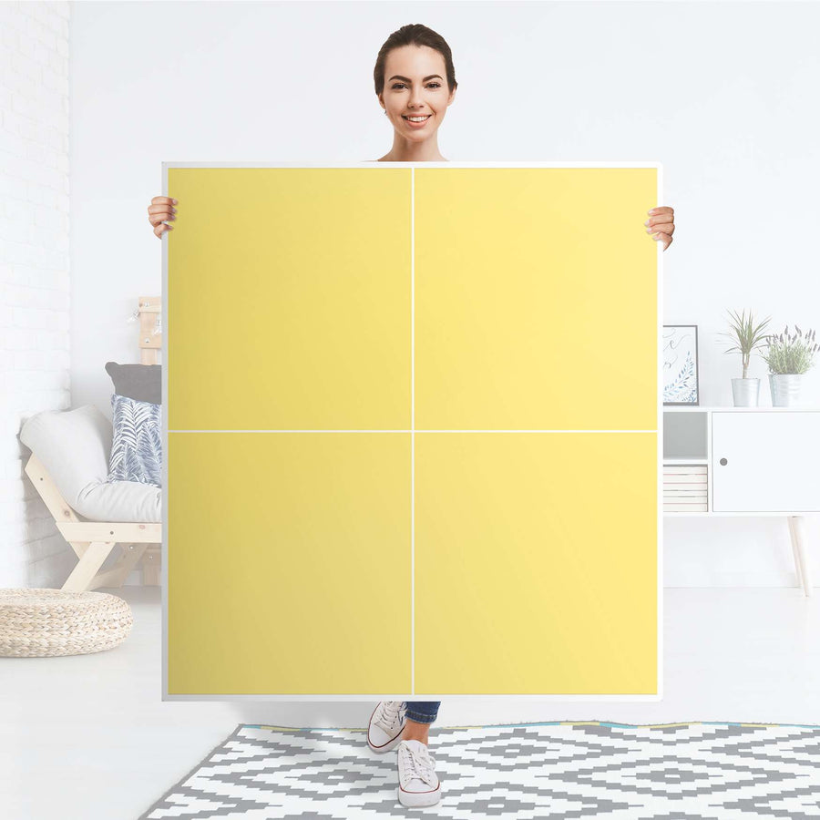 Klebefolie für Schränke Gelb Light - IKEA Besta Schrank Quadratisch 4 Türen - Folie