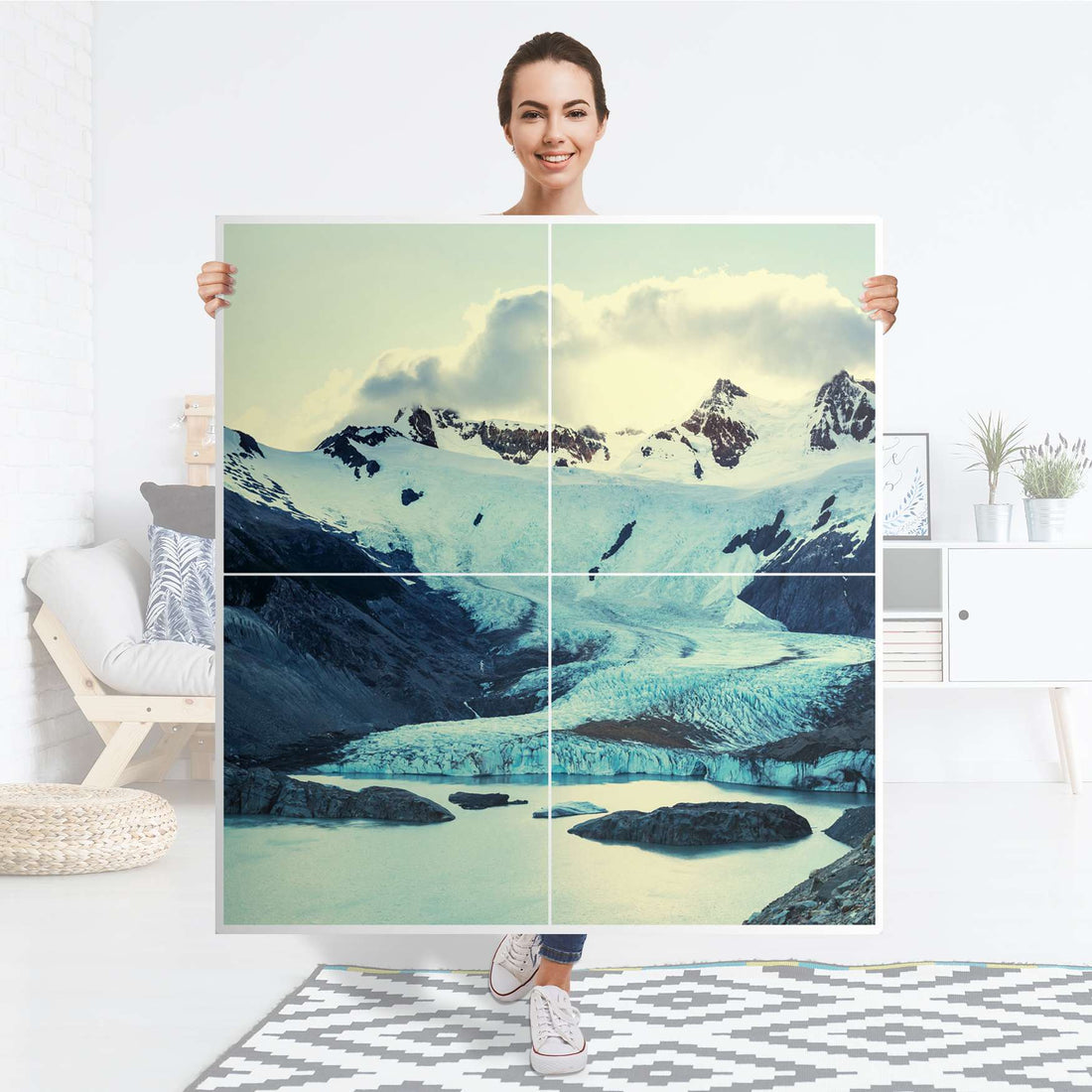 Klebefolie für Schränke Patagonia - IKEA Besta Schrank Quadratisch 4 Türen - Folie