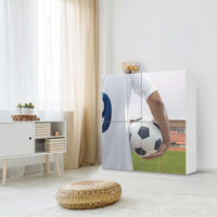 Klebefolie für Schränke Footballmania - IKEA Besta Schrank Quadratisch 4 Türen - Kinderzimmer