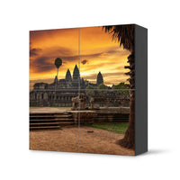 Klebefolie für Schränke Angkor Wat - IKEA Besta Schrank Quadratisch 4 Türen - schwarz