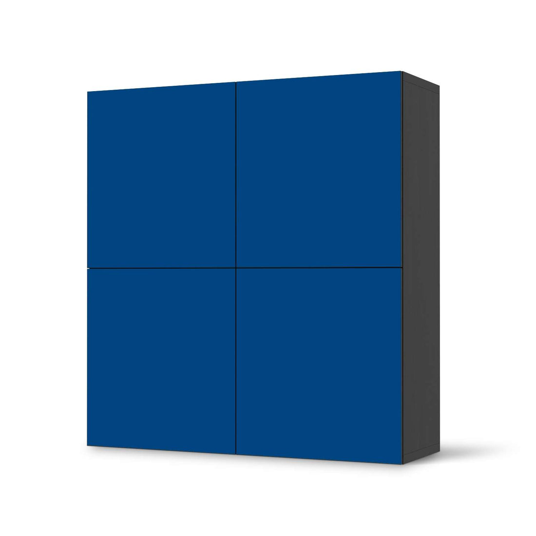 Klebefolie für Schränke Blau Dark - IKEA Besta Schrank Quadratisch 4 Türen - schwarz