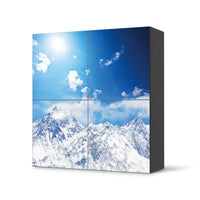 Klebefolie für Schränke Everest - IKEA Besta Schrank Quadratisch 4 Türen - schwarz