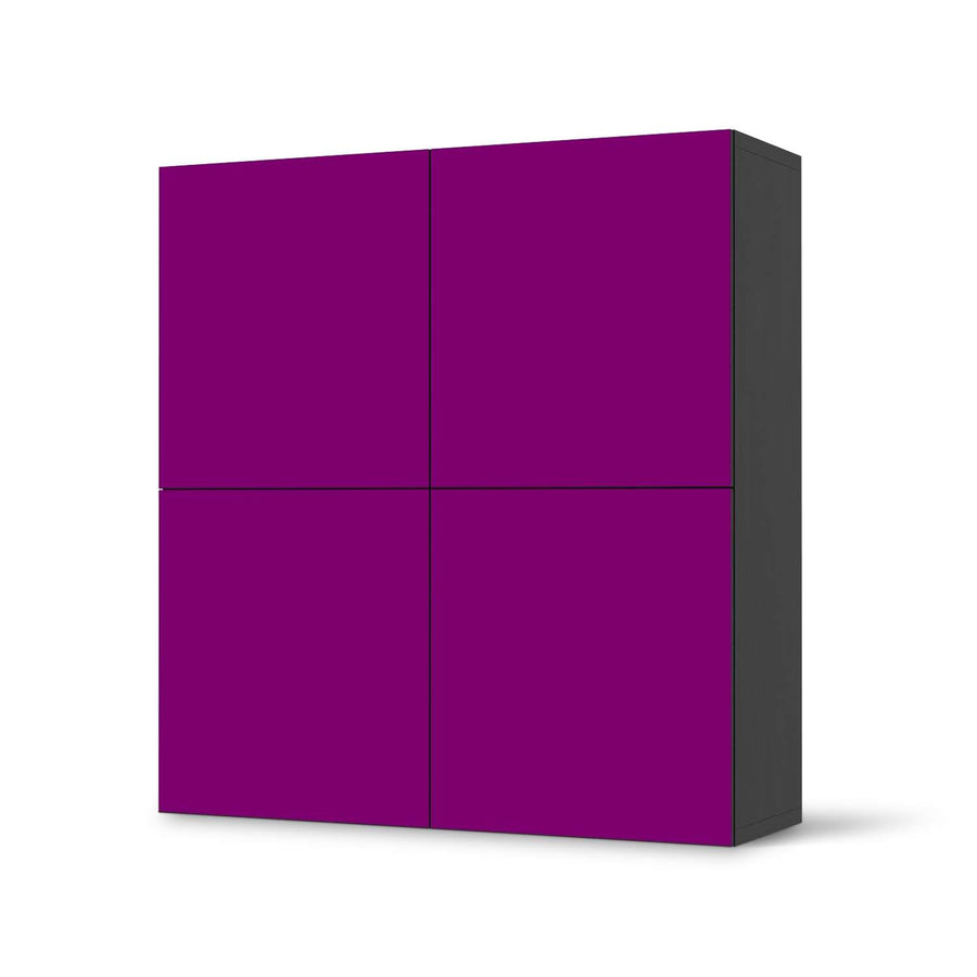 Klebefolie für Schränke Flieder Dark - IKEA Besta Schrank Quadratisch 4 Türen - schwarz