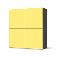 Klebefolie für Schränke Gelb Light - IKEA Besta Schrank Quadratisch 4 Türen - schwarz