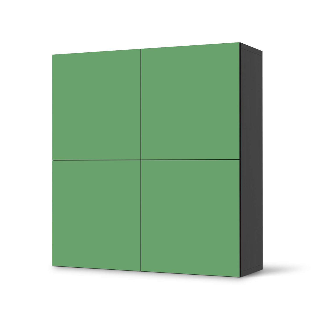 Klebefolie für Schränke Grün Light - IKEA Besta Schrank Quadratisch 4 Türen - schwarz