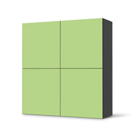 Klebefolie für Schränke Hellgrün Light - IKEA Besta Schrank Quadratisch 4 Türen - schwarz