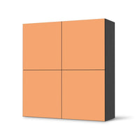 Klebefolie für Schränke Orange Light - IKEA Besta Schrank Quadratisch 4 Türen - schwarz