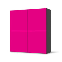 Klebefolie für Schränke Pink Dark - IKEA Besta Schrank Quadratisch 4 Türen - schwarz