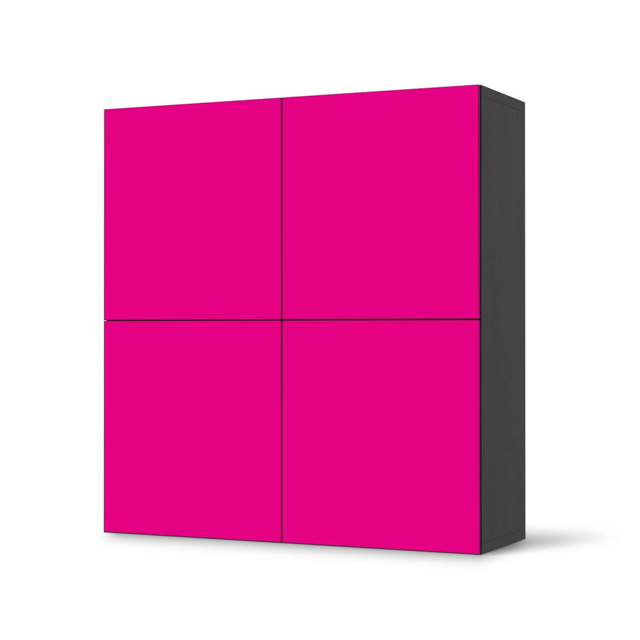 Klebefolie für Schränke Pink Dark - IKEA Besta Schrank Quadratisch 4 Türen - schwarz