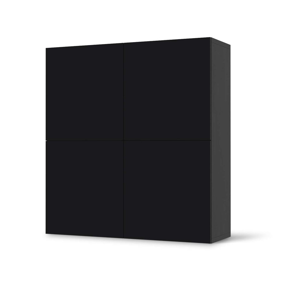 Klebefolie für Schränke Schwarz - IKEA Besta Schrank Quadratisch 4 Türen - schwarz