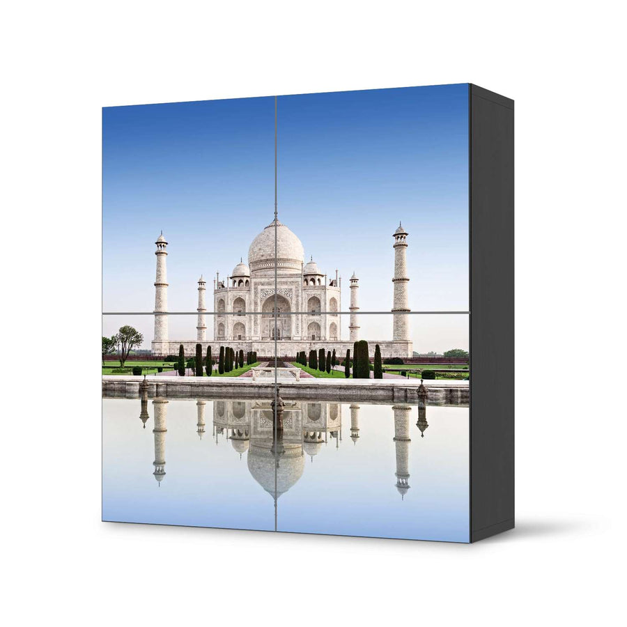 Klebefolie für Schränke Taj Mahal - IKEA Besta Schrank Quadratisch 4 Türen - schwarz