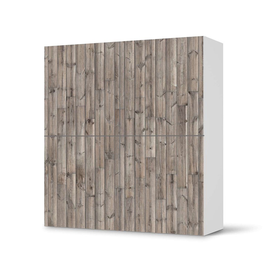 Klebefolie für Schränke Dark washed - IKEA Besta Schrank Quadratisch 4 Türen  - weiss