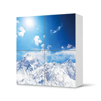 Klebefolie für Schränke Everest - IKEA Besta Schrank Quadratisch 4 Türen  - weiss
