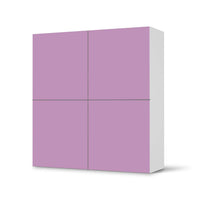 Klebefolie für Schränke Flieder Light - IKEA Besta Schrank Quadratisch 4 Türen  - weiss