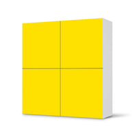 Klebefolie für Schränke Gelb Dark - IKEA Besta Schrank Quadratisch 4 Türen  - weiss
