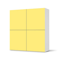 Klebefolie für Schränke Gelb Light - IKEA Besta Schrank Quadratisch 4 Türen  - weiss