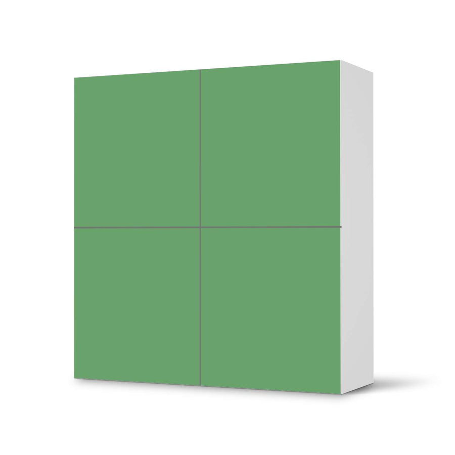 Klebefolie für Schränke Grün Light - IKEA Besta Schrank Quadratisch 4 Türen  - weiss