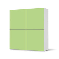 Klebefolie für Schränke Hellgrün Light - IKEA Besta Schrank Quadratisch 4 Türen  - weiss