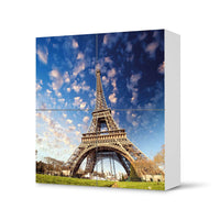 Klebefolie für Schränke La Tour Eiffel - IKEA Besta Schrank Quadratisch 4 Türen  - weiss
