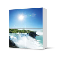 Klebefolie für Schränke Niagara Falls - IKEA Besta Schrank Quadratisch 4 Türen  - weiss