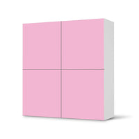Klebefolie für Schränke Pink Light - IKEA Besta Schrank Quadratisch 4 Türen  - weiss