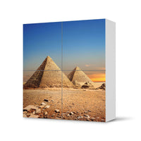 Klebefolie für Schränke Pyramids - IKEA Besta Schrank Quadratisch 4 Türen  - weiss