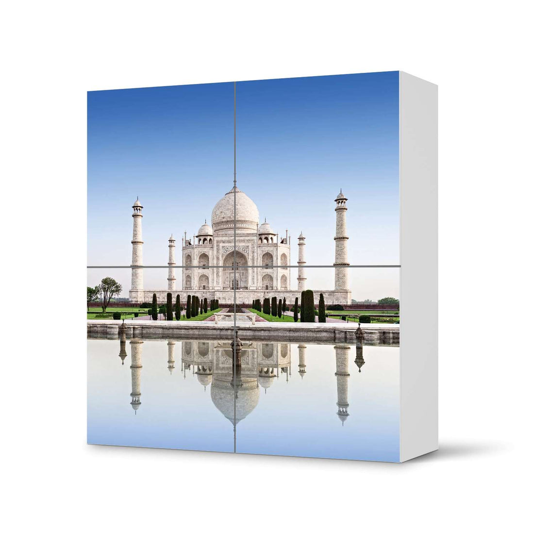 Klebefolie für Schränke Taj Mahal - IKEA Besta Schrank Quadratisch 4 Türen  - weiss