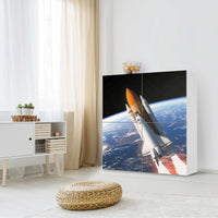 Klebefolie für Schränke Space Traveller - IKEA Besta Schrank Quadratisch 4 Türen - Wohnzimmer