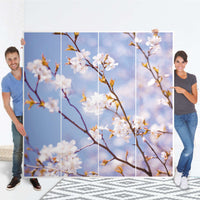 Klebefolie für Schränke Apple Blossoms - IKEA Pax Schrank 201 cm Höhe - 4 Türen - Folie