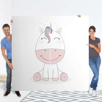 Klebefolie für Schränke Baby Unicorn - IKEA Pax Schrank 201 cm Höhe - 4 Türen - Folie