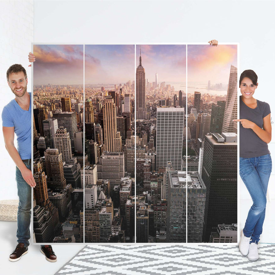 Klebefolie für Schränke Big Apple - IKEA Pax Schrank 201 cm Höhe - 4 Türen - Folie