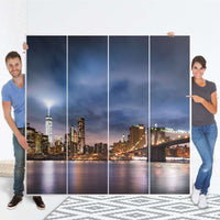 Klebefolie für Schränke Brooklyn Bridge - IKEA Pax Schrank 201 cm Höhe - 4 Türen - Folie