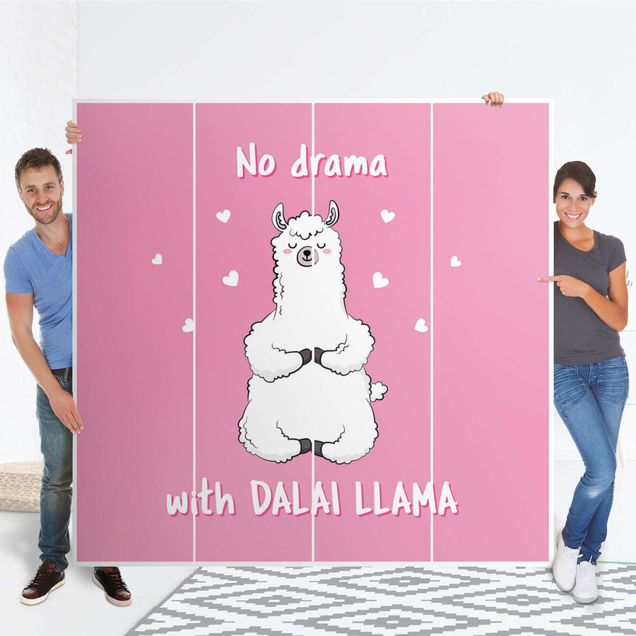 Klebefolie für Schränke Dalai Llama - IKEA Pax Schrank 201 cm Höhe - 4 Türen - Folie