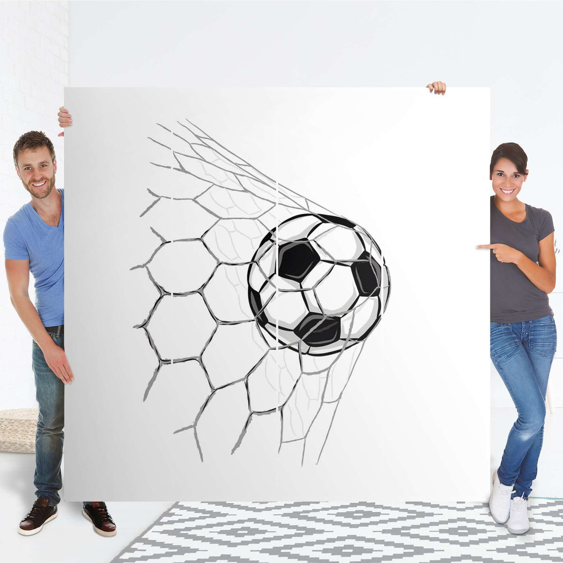 Klebefolie für Schränke Eingenetzt - IKEA Pax Schrank 201 cm Höhe - 4 Türen - Folie